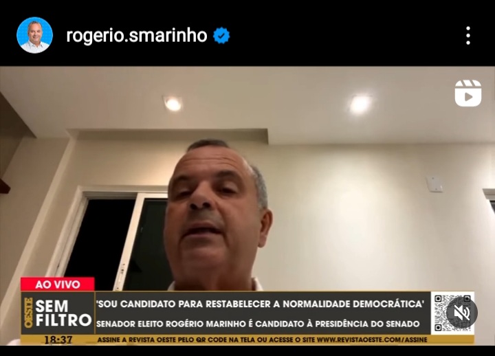 Rogério Marinho se lança candidato de Bolsonaro à presidência do Senado fingindo não ser bolsonarista